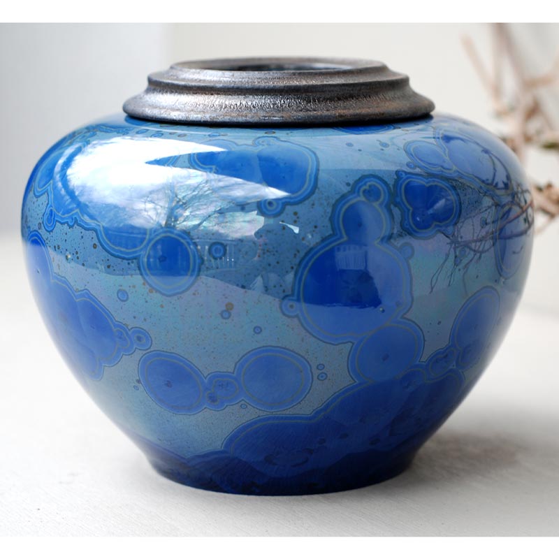 Tanzanite Cremation Urn for Pets Ashes Right View