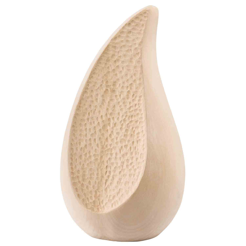 Tear Cremation Urn for Ashes Adult in Lime Wood