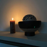 Teardrop Candle Sphere Cremation Urn For Ashes Next To Candle