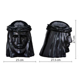 The Christ Cremation Urn for Ashes in Glossy Black Dimensions