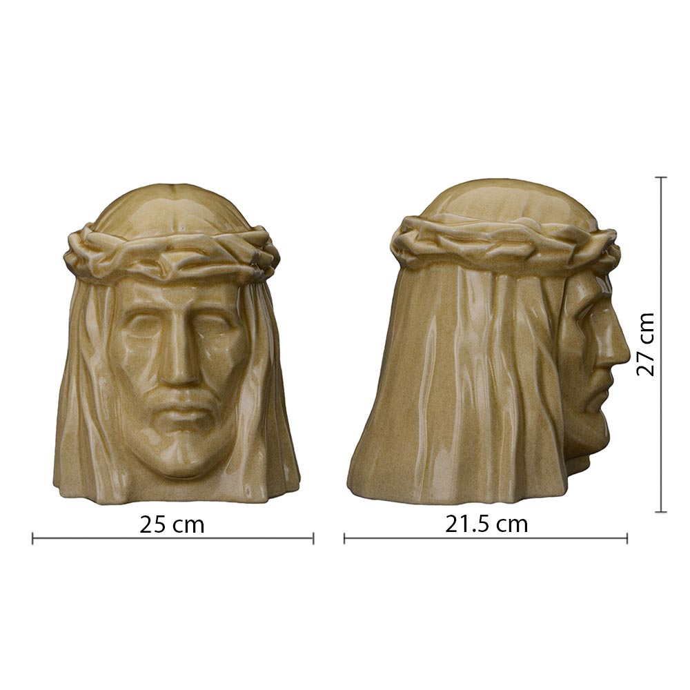 The Christ Cremation Urn for Ashes in Light Sand Dimensions