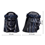 The Christ Cremation Urn for Ashes in Metallic Blue Dimensions