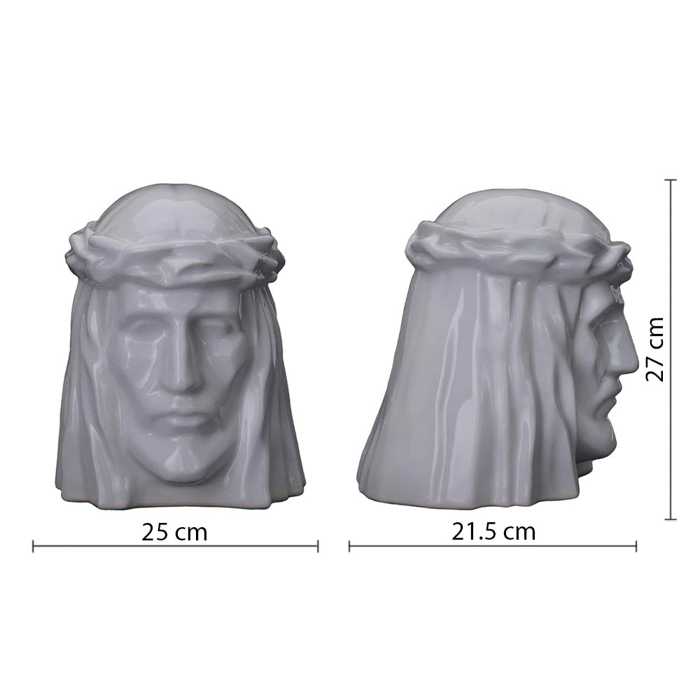 The Christ Cremation Urn for Ashes in White Dimensions