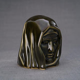 The Holy Mother Ashes Keepsake Urn Brown Left View