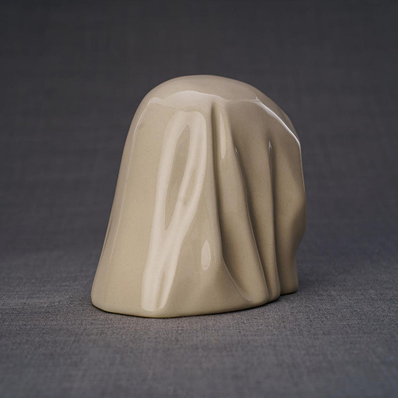 The Holy Mother Ashes Keepsake Urn Cream Rear View