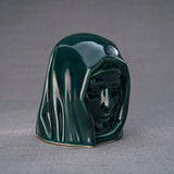 The Holy Mother Ashes Keepsake Urn Green Left View