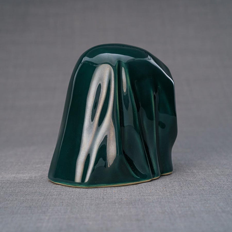 The Holy Mother Ashes Keepsake Urn Green Rear View