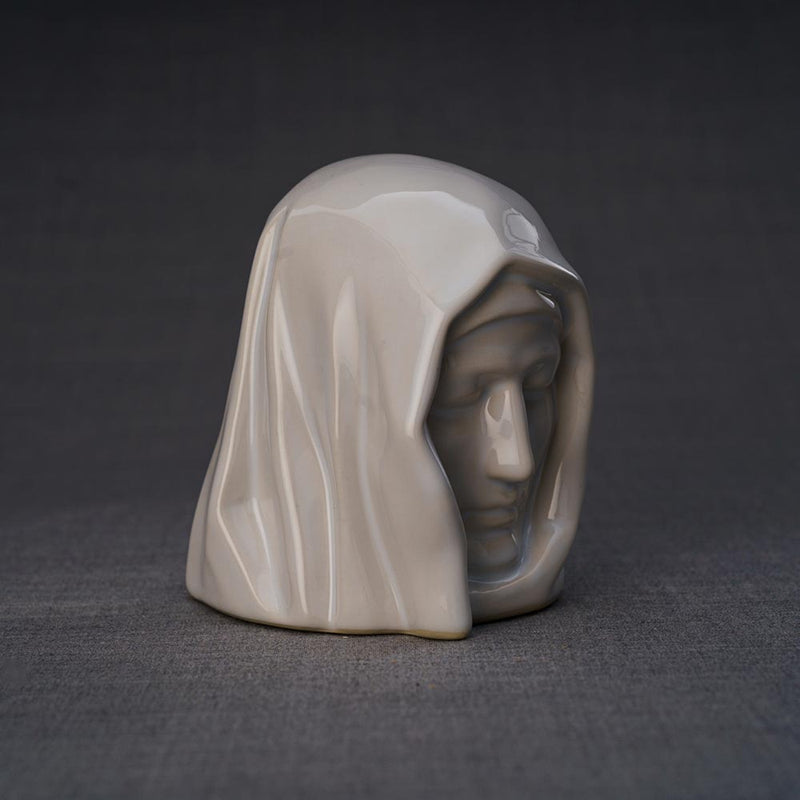 The Holy Mother Ashes Keepsake Urn Grey Left View