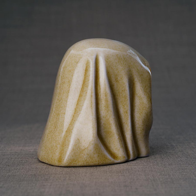 The Holy Mother Ashes Keepsake Urn Light Sand Rear View