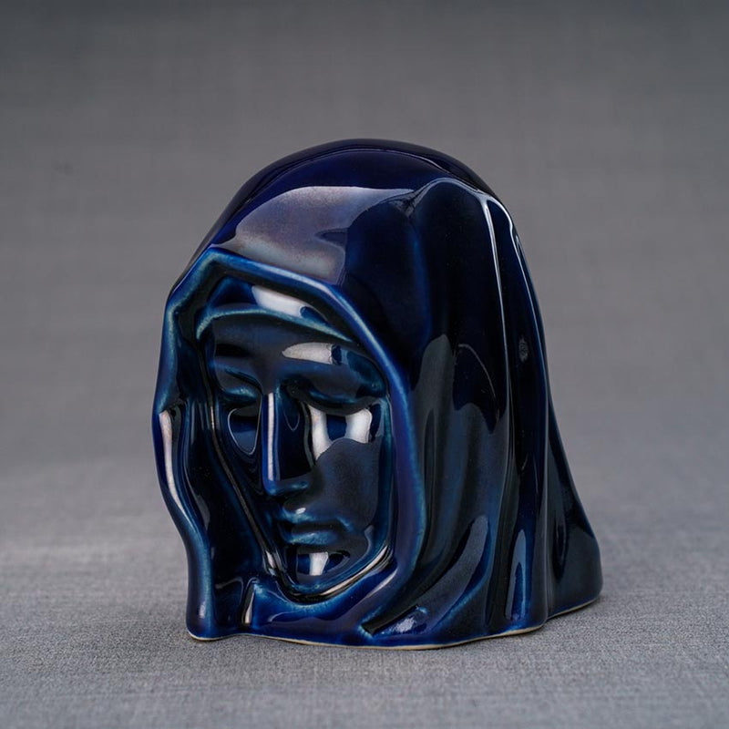 The Holy Mother Ashes Keepsake Urn Metallic Blue Right View