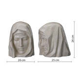 The Holy Mother Cremation Urn for Ashes in Cream Dimensions
