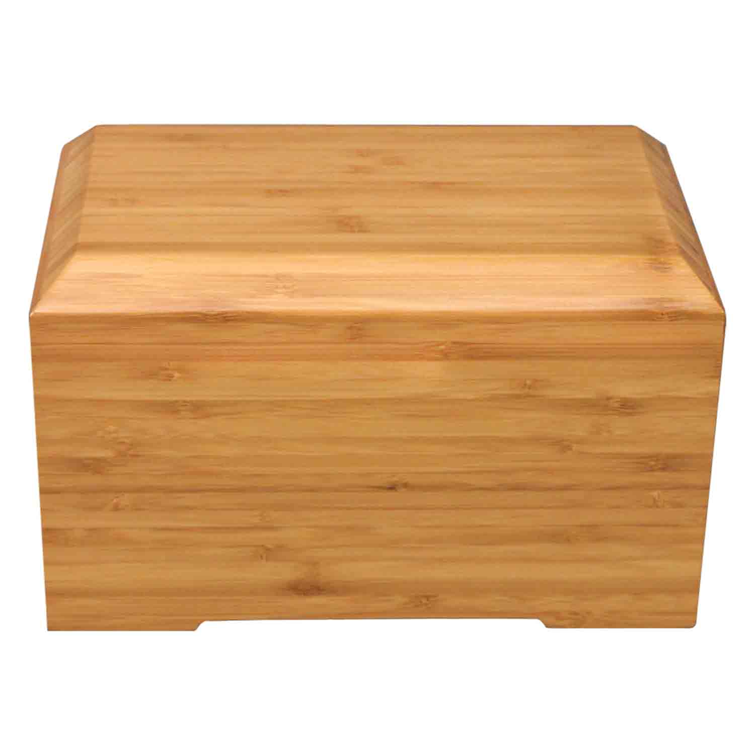 Tribute Solid Bamboo Semi Permanent Biodegradable Urn for Ashes From The Front