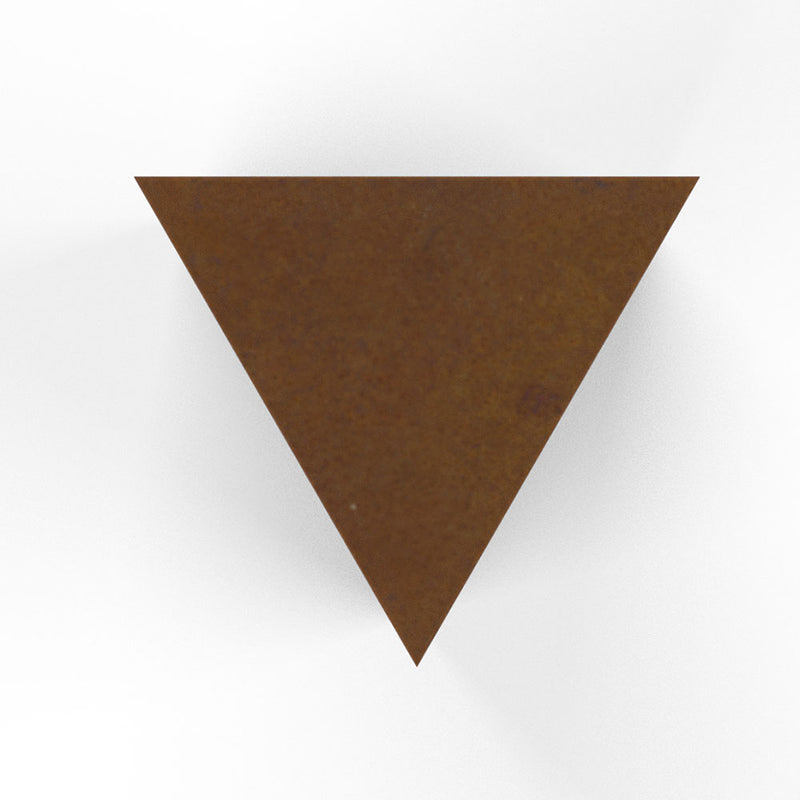 Trigon Cremation Urn for Ashes Large Adult in Corten Steel Top View