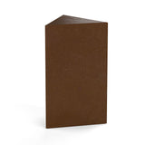 Trigon Cremation Urn for Ashes Large Adult in Waxed Steel Rotated View