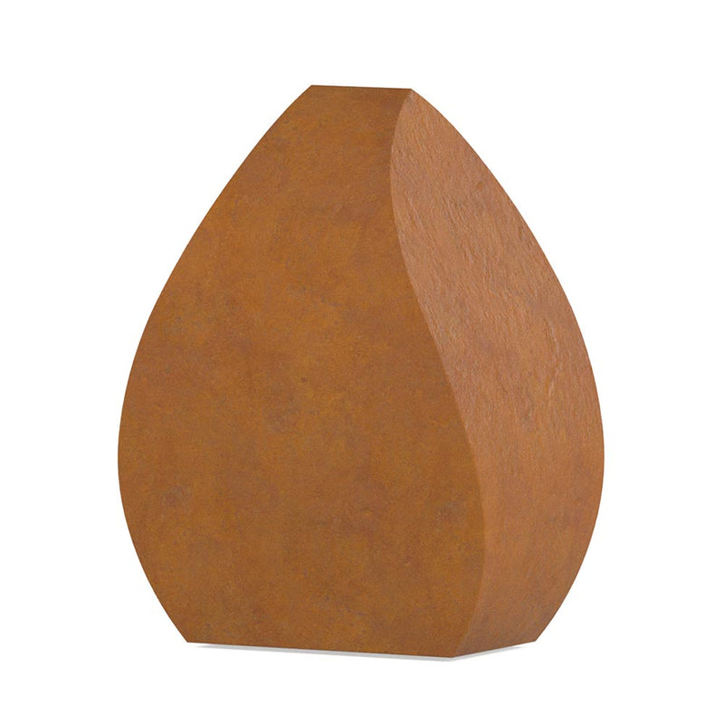 Tulip Cremation Urn for Ashes Adult in Corten Steel Rotated View
