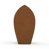 Tulip Cremation Urn for Ashes Adult in Corten Steel Side View