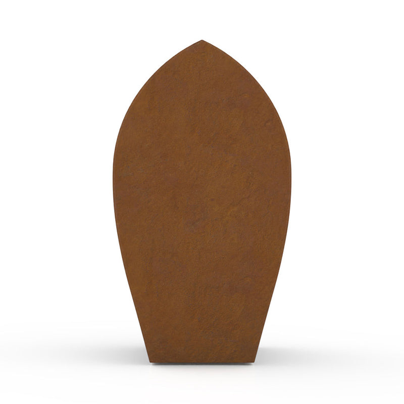 Tulip Cremation Urn for Ashes Adult in Corten Steel Side View