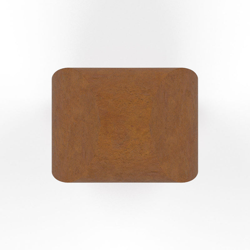 Tulip Cremation Urn for Ashes Adult in Corten Steel Top View