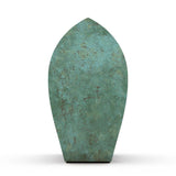 Tulip Cremation Urn for Ashes Adult in Green Bronze Side View