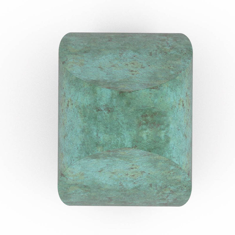 Tulip Cremation Urn for Ashes Adult in Green Bronze Top View