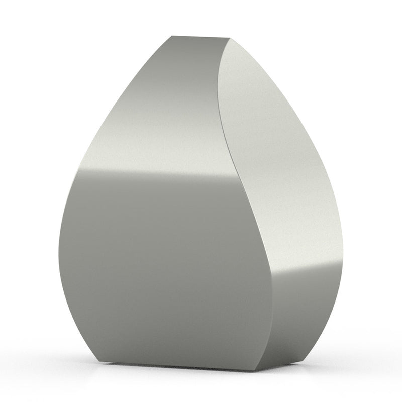 Tulip Cremation Urn for Ashes Adult in Stainless Steel Back View