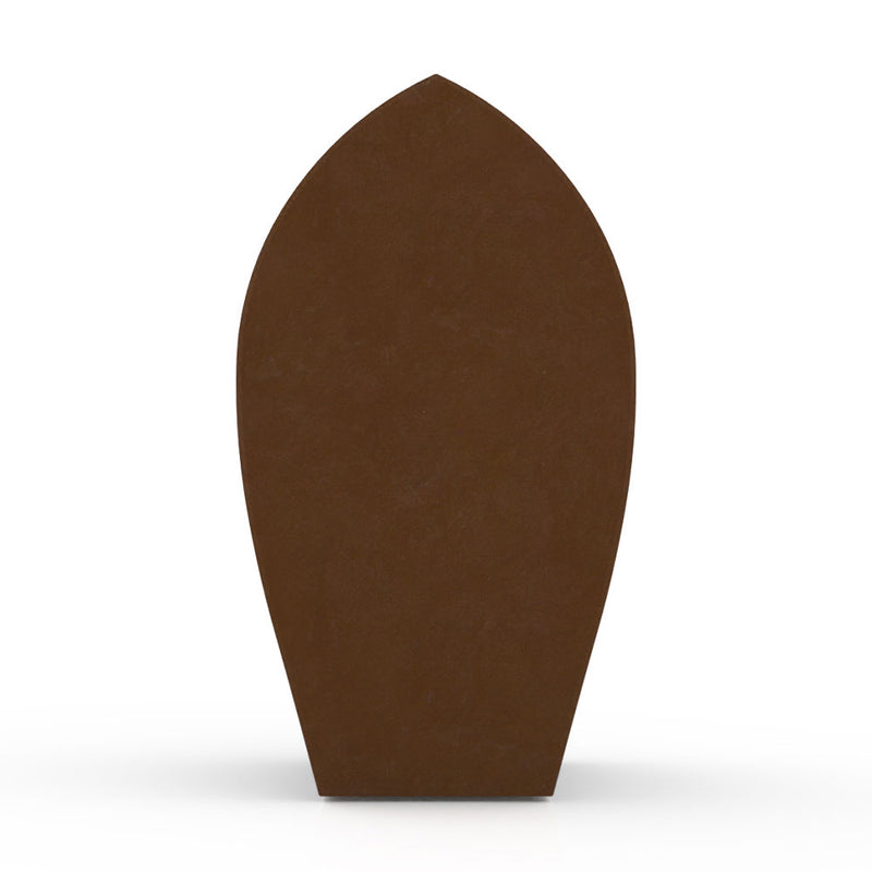 Tulip Cremation Urn for Ashes Adult in Waxed Steel Side View