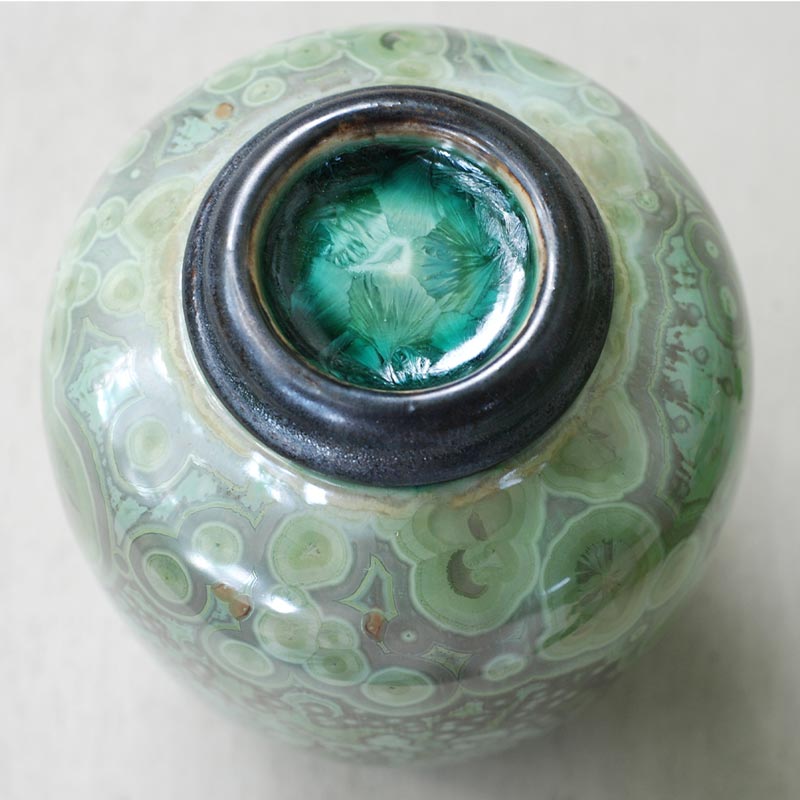 Variscite Cremation Urn for Pets Ashes Top View