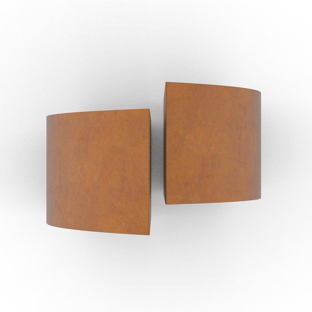 Voyage Cremation Urn for Ashes Adult in Corten Steel Top View