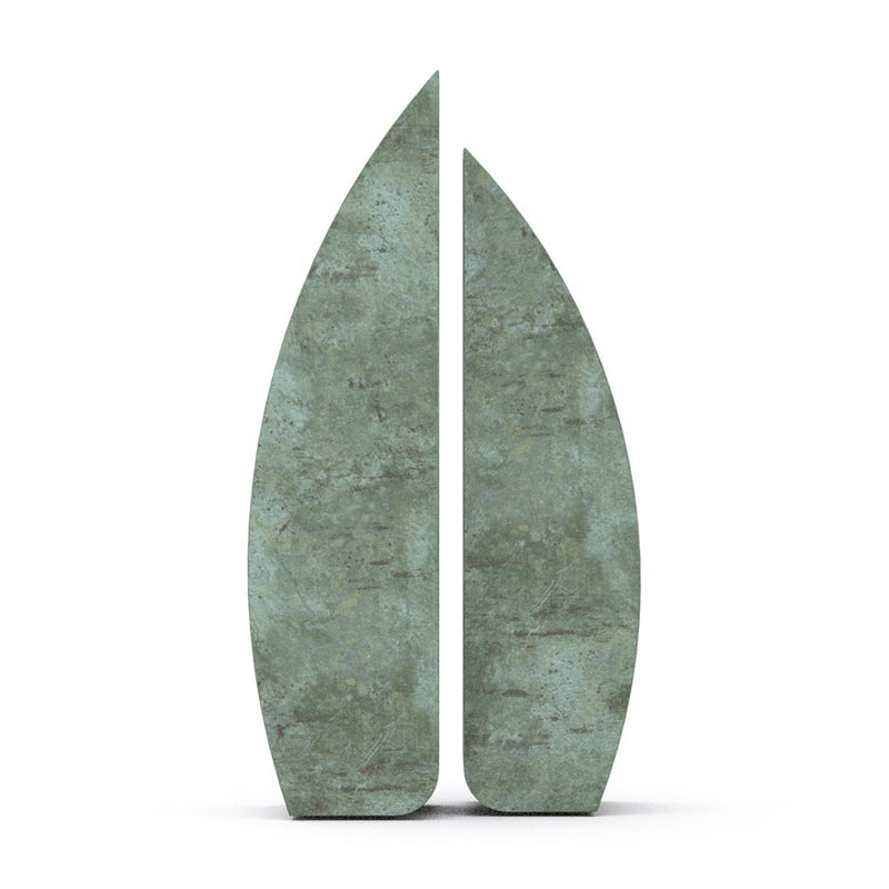 Voyage Cremation Urn for Ashes Adult in Green Bronze Front View