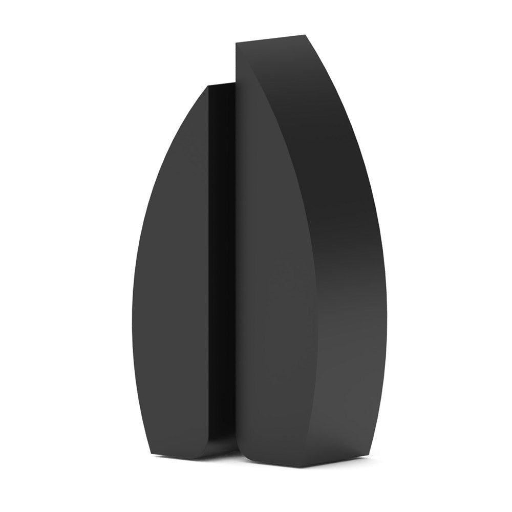 Voyage Cremation Urn for Ashes Adult in Matte Black Stainless Steel Back View
