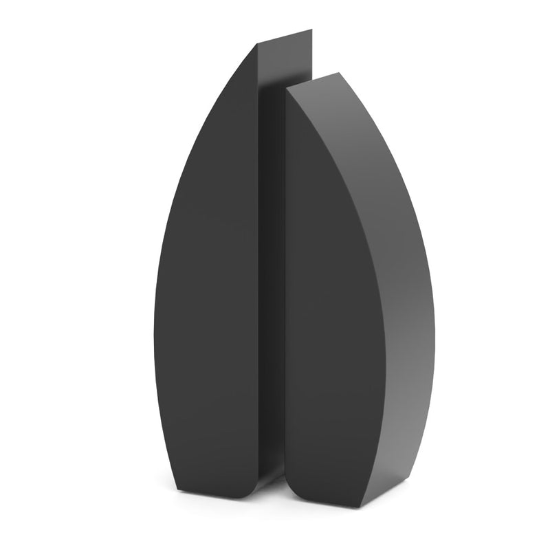 Voyage Cremation Urn for Ashes Adult in Matte Black Stainless Steel Rotated View