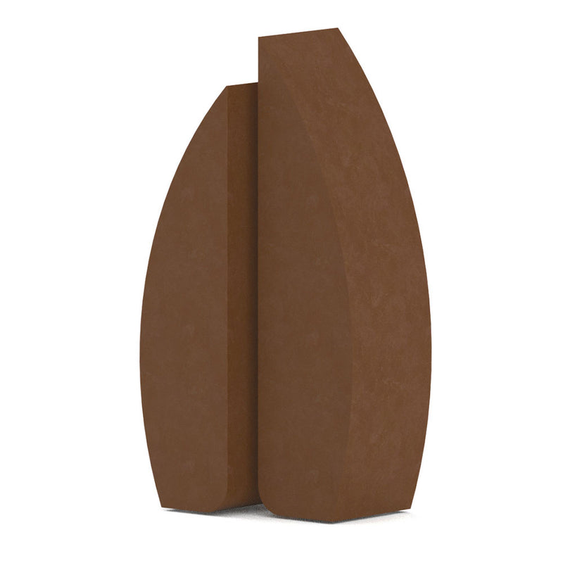 Voyage Cremation Urn for Ashes Adult in Waxed Steel Back View