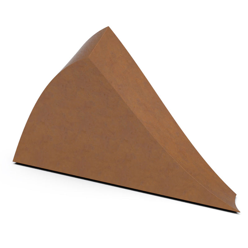 Wave Cremation Urn for Ashes Adult in Corten Steel Front View