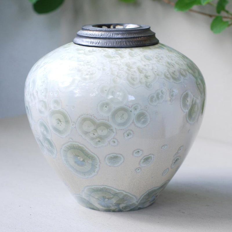 White Calcite Cremation Urn for Ashes - Adult Right View