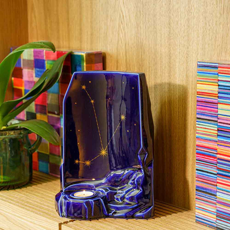 Zodiac Star Sign Adult Cremation Urn for Ashes Range Aries On Bookcase