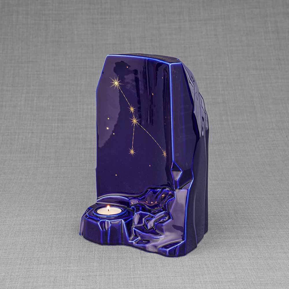 Zodiac Star Sign Adult Cremation Urn for Ashes Range Cancer Left Facing