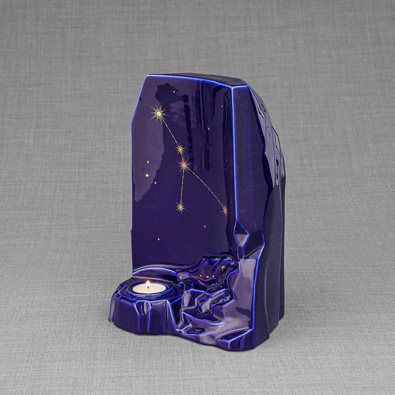Zodiac Star Sign Adult Cremation Urn for Ashes Range Cancer Left Facing