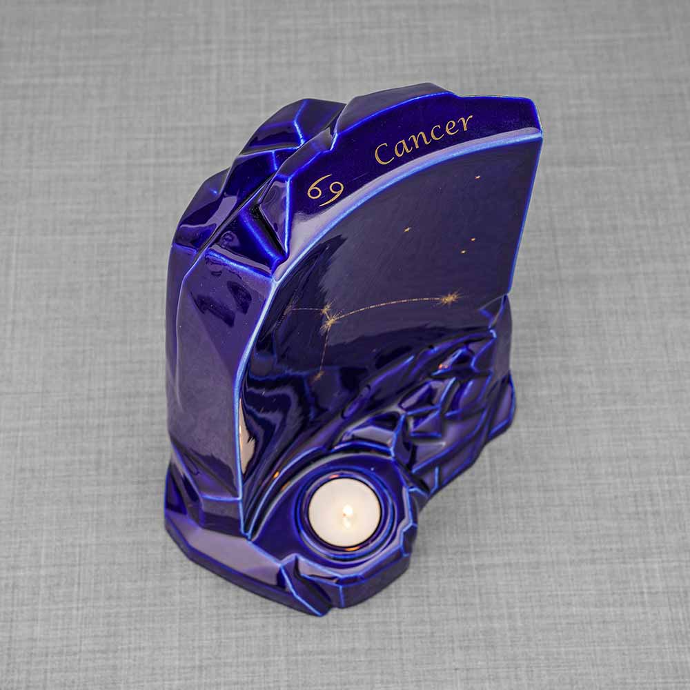 Zodiac Star Sign Adult Cremation Urn for Ashes Range Cancer Top