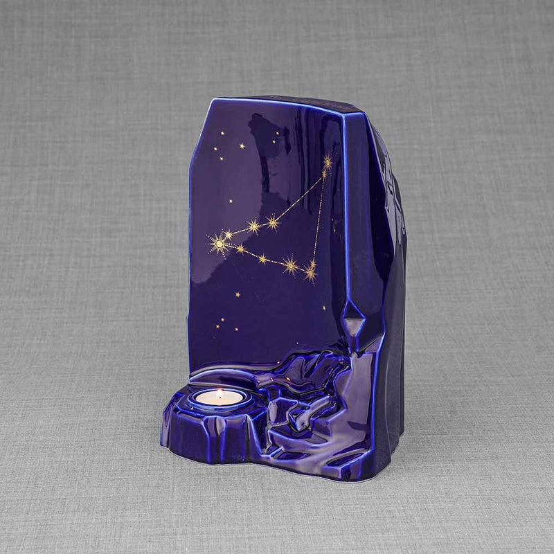 Zodiac Star Sign Adult Cremation Urn for Ashes Range Capricorn Left Facing