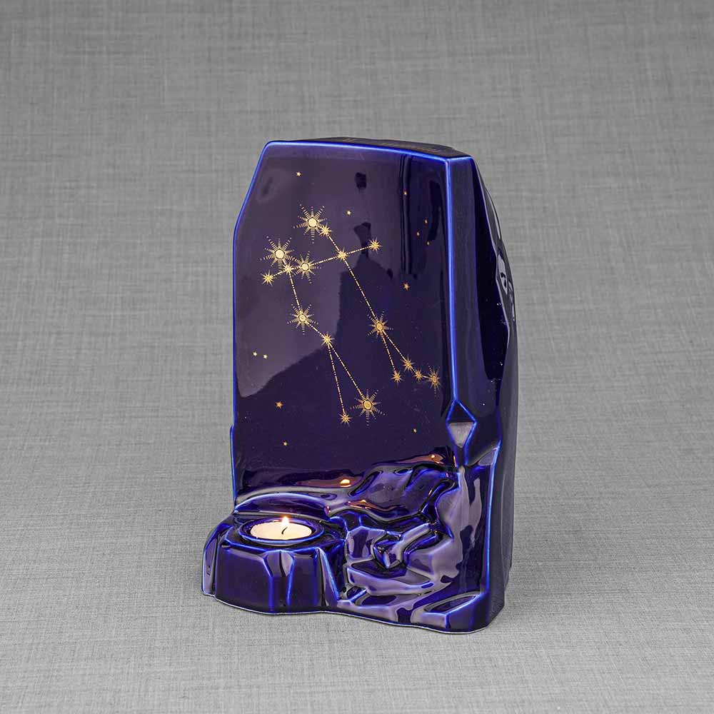 Zodiac Star Sign Adult Cremation Urn for Ashes Range Gemini Left Facing