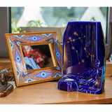 Zodiac Star Sign Adult Cremation Urn for Ashes Range Gemini Next to Photo Zoomed In