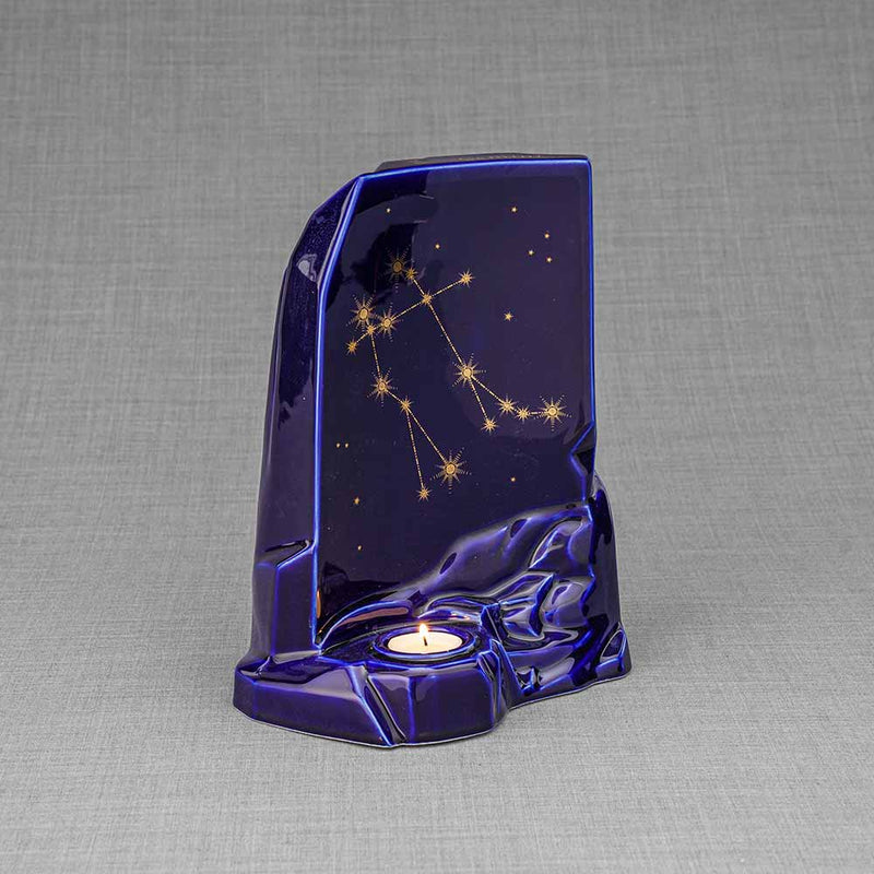 Zodiac Star Sign Adult Cremation Urn for Ashes Range Gemini Right Facing