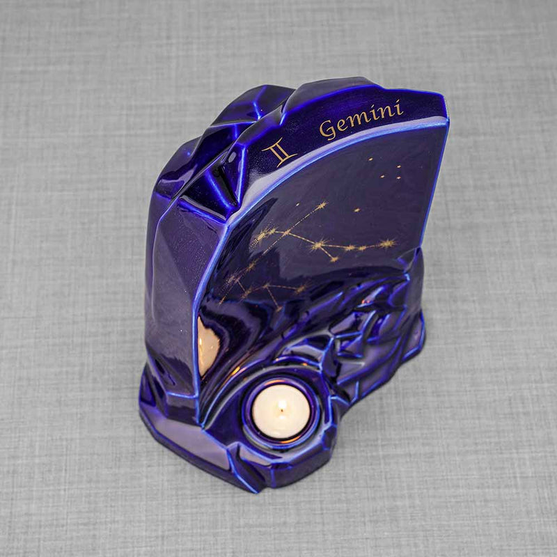 Zodiac Star Sign Adult Cremation Urn for Ashes Range Gemini Top