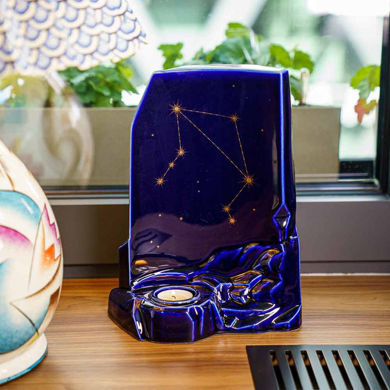 Zodiac Star Sign Adult Cremation Urn for Ashes Range Libra On Shelf