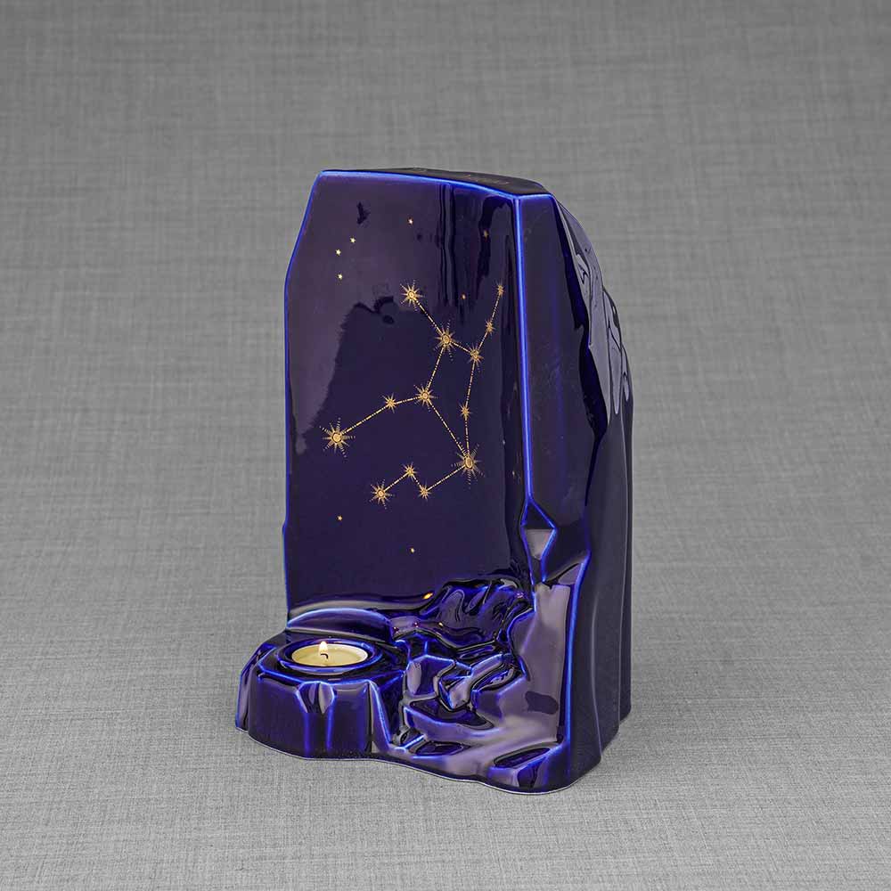 Zodiac Star Sign Adult Cremation Urn for Ashes Range Virgo Left Facing