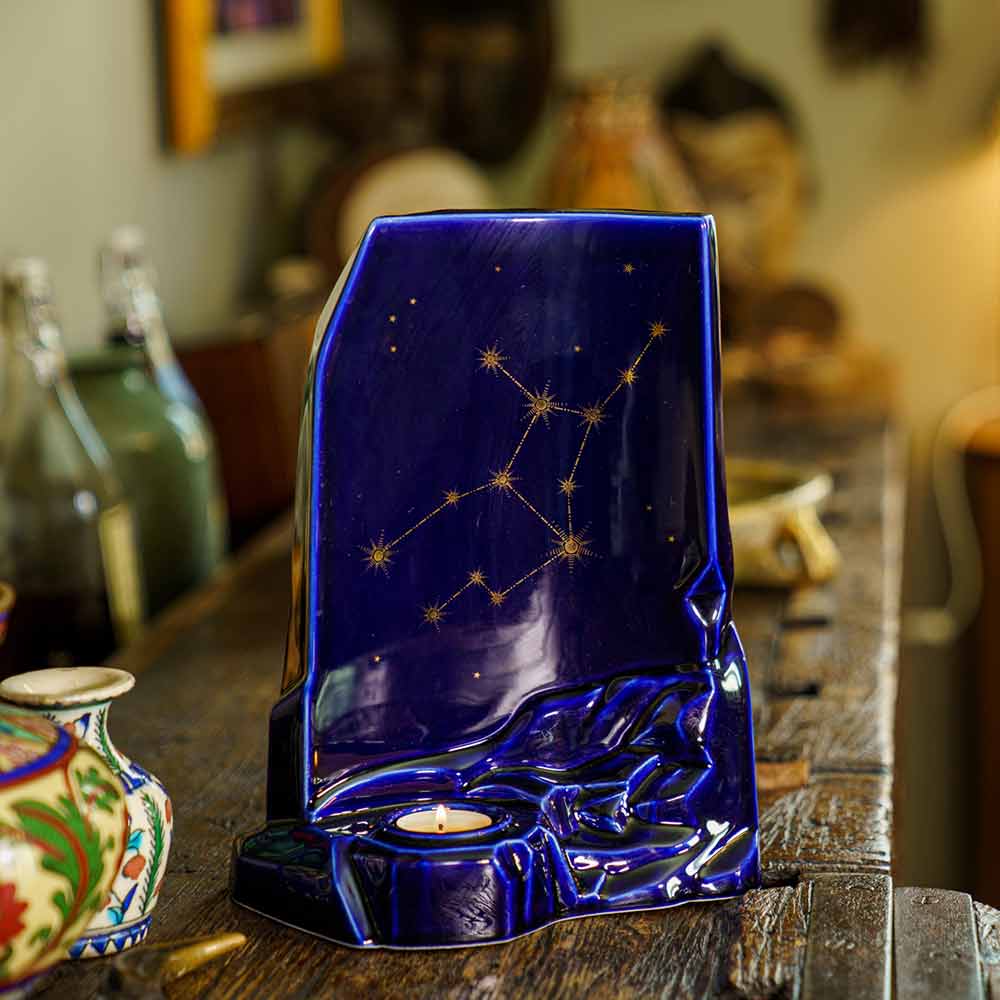 Zodiac Star Sign Adult Cremation Urn for Ashes Range Virgo On Mantel