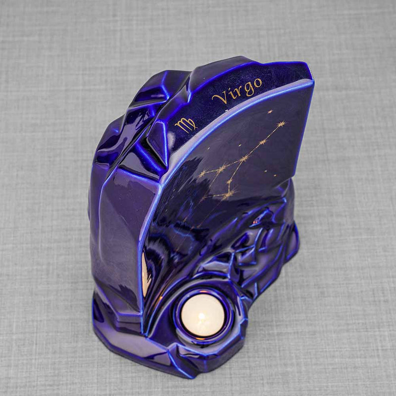 Zodiac Star Sign Adult Cremation Urn for Ashes Range Virgo Top