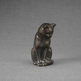 Kitten Urn For Ashes Matte Black Front Right