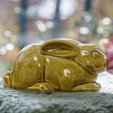 Rabbit Urn For Ashes Amber On Cushion Right